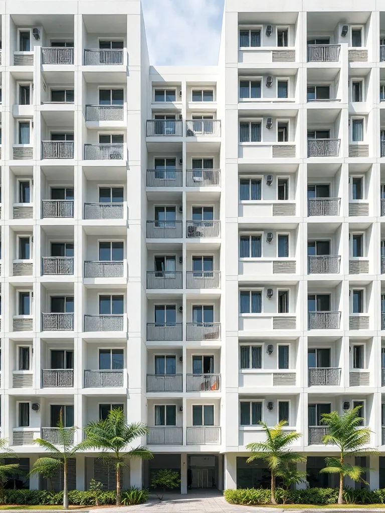 A minimalist architectural photograph of a modern Singapore